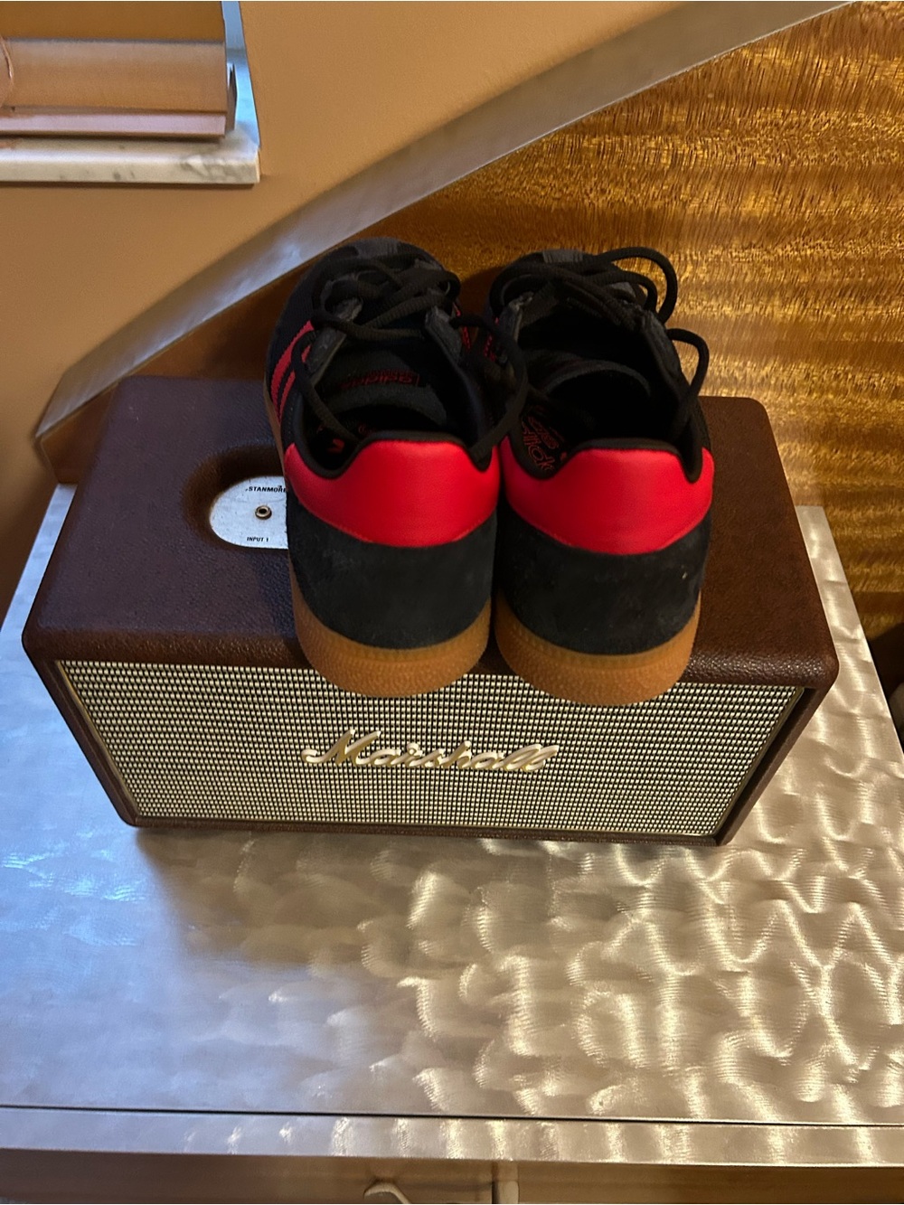 Adidas Speziale in black with Red Stripes and Gum Sole - Picture 5 of 6